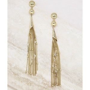 Ettika Chain Drop Tassel Earrings - Rachel Zoe BoS